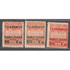 Barcelona Telegrafos 1930 Edifil 1/3 * Mh