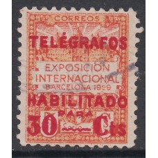 Barcelona Telegrafos 1930 Edifil 3 usado