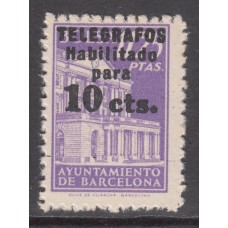 Barcelona Telegrafos 1942 Edifil 17 ** Mnh