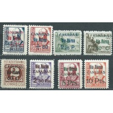 Canarias Correo 1938 Edifil 44/51 * Mh