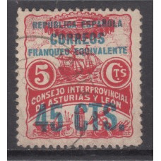 Asturias y Leon Correo 1937 Edifil 9 usado
