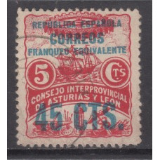 Asturias y Leon Correo 1937 Edifil 9 usado
