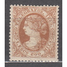 España Telégrafos 1869 Edifil 28 ** Mnh  Bonito