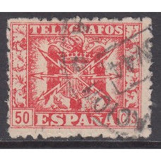 España Telégrafos 1940 Edifil 81 usado