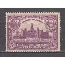 España Huerfanos de Telégrafos 1927 Edifil 3 * Mh