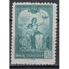 España Huerfanos de Telégrafos 1934-37 Edifil 11 ** Mnh