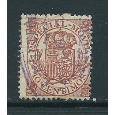 España Fiscales Postales 1882 Edifil 25 usado