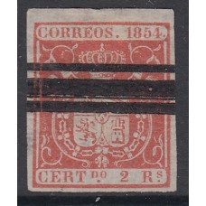 España Barrados 1854 Edifil 25S
