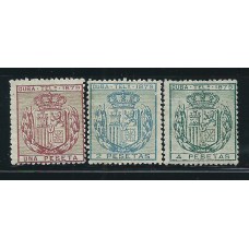 Cuba Telegrafos 1879 Edifil 46/8 * Mh