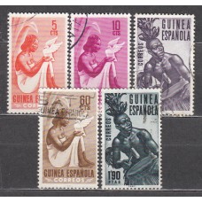 Guinea Correo 1953 Edifil 325/9 usado
