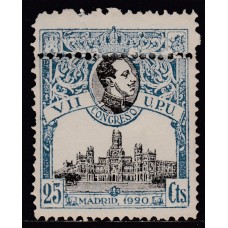 España Variedades 1920 Edifil 303 ddh * Mh UPU  doble dentado horizontal