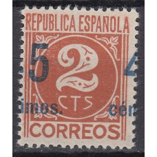 España Variedades 1938 Edifil 744hix ** Mnh  Sobrecarga a caballo