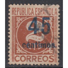 España Sueltos 1938 Edifil 744 Cifras usado