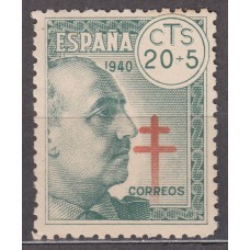 España Sueltos 1940 Edifil 937 Pro tuberculosos ** Mnh
