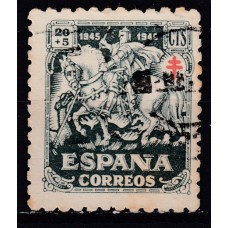 España Sueltos 1945 Edifil 994 usado Pro tuberculosos