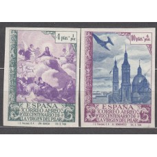 España Variedades 1940 Edifil 912ccs/3ccs ** Mnh Virgen del Pilar