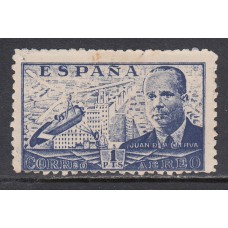 España Variedades 1941 Edifil 944em * Mh Impresión al reverso