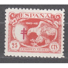 España Variedades 1945 Edifil 997id ** Mnh Cruz de Lorena muy desplazada