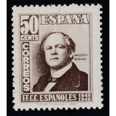 España Sueltos 1948 Edifil 1037 Centenario del ferrocarril ** Mnh