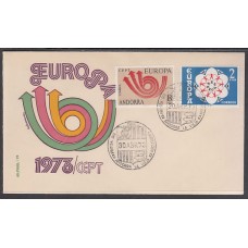 Andorra Española Sobres 1º Día 1973 Edifil 85/6