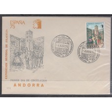 Andorra Española Sobres 1º Día 1975 Edifil 96