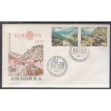 Andorra Española Sobres 1º Día 1977 Edifil 108/9