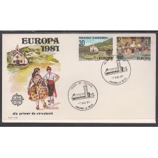 Andorra Española Sobres 1º Día 1981 Edifil 140/1