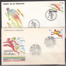 Andorra Española Sobres 1º Día 1984 Edifil 176/7