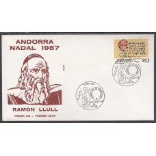 Andorra Española Sobres 1º Día 1987 Edifil 202