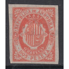 Andorra Española Sueltos 1875 Edifil NE 10s (*) Mng