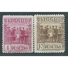 Andorra Española Sueltos 1929 Edifil 25/6 * Mh