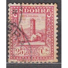 Andorra Española Sueltos 1931 Edifil 20d dentado 11½ usado