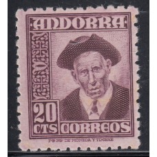 Andorra Española Sueltos 1948 Edifil 48 ** Mnh