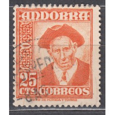 Andorra Española Sueltos 1948 Edifil 49 usado