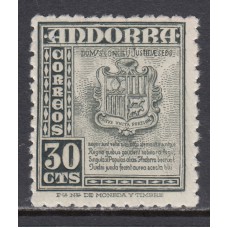Andorra Española Sueltos 1948 Edifil 50 ** Mnh