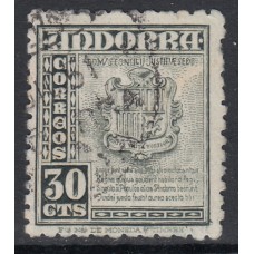 Andorra Española Sueltos 1948 Edifil 50 usado