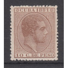 Cuba Sueltos 1881 Edifil 66 ** Mnh