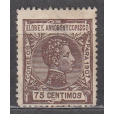 Elobey Sueltos 1907 Edifil 44 * Mh