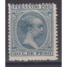 Fernando Poo Sueltos 1894 Edifil 21 * Mh  Normal