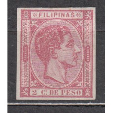 Filipinas Sueltos 1876 Edifil 34s * Mh  Sin dentar