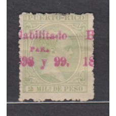 Puerto Rico Sueltos 1898 Edifil 152 * Mh