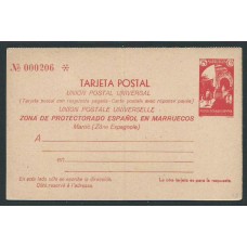 Marruecos Enteros Postales 1933 Edifil 23 (*) Mng