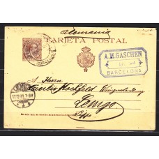 España Enteros Postales 1897 Edifil 36 usado. Pelón