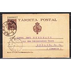 España Enteros Postales 1901 Edifil 37An usado  nº de 7 cifras  Cadete