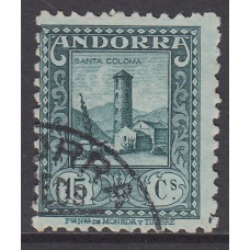 Andorra Española Sueltos 1931 Edifil 18d dentado 11½ usado