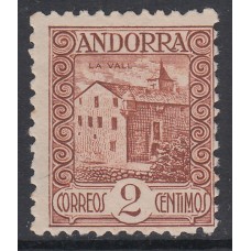 Andorra Española Sueltos 1935 Edifil 28 ** Mnh