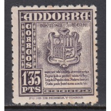 Andorra Española Sueltos 1948 Edifil 55 ** Mnh