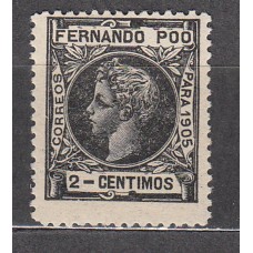 Fernando Poo Sueltos 1905 Edifil 137 ** Mnh