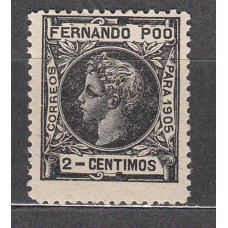 Fernando Poo Sueltos 1905 Edifil 137 ** Mnh