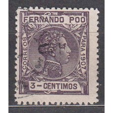 Fernando Poo Sueltos 1907 Edifil 154 Usado